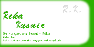 reka kusnir business card